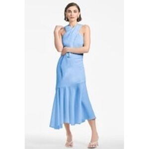 Sachin + Babi | Dresses | Used Sachin Babi Sloane Asymmetrical Bow Taffeta  Aline Midi Dress Navy Xl | Poshmark